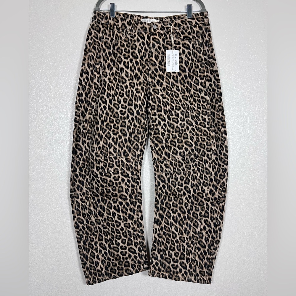 Leopard Print Women Jeans